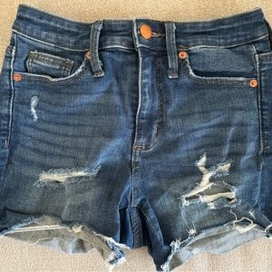 Distressed Denim Shorts
